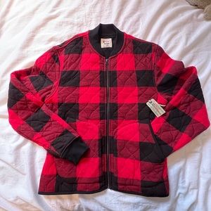 NWT Todd Snyder x Champion Sz M Plaid Bomber (red and black) SOLD OUT EVERYWHERE